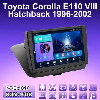 2 DIN Android автомобильное радио для Toyota Corolla E110 VIII хэтчбек 1996-2002 мультимедийный проигрыватель головное устройство стерео GPS навигация WIFI 1+16 ГБ 1+16GB