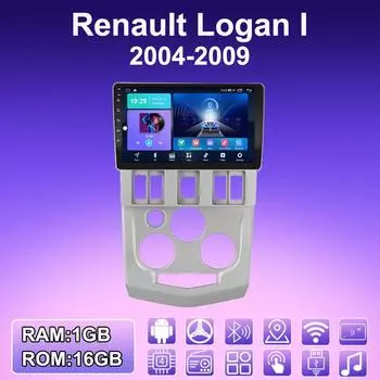 2 DIN Android автомобильное радио для Renault Logan I 2004-2009 мультимедийный проигрыватель головное устройство стерео GPS навигация WIFI 1+16 ГБ 1+16GB