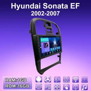 2 DIN Android автомобильное радио для Hyundai Sonata EF 2002-2007 мультимедийный проигрыватель головное устройство стерео GPS навигация WIFI 1+16 ГБ 1+16GB