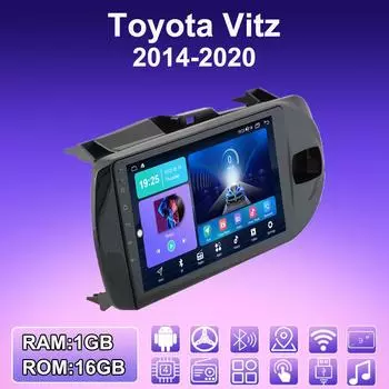 2 DIN Android автомобильное радио для Toyota Vitz 2014-2020 мультимедийный проигрыватель головное устройство стерео GPS навигация WIFI 1+16 ГБ 1+16GB