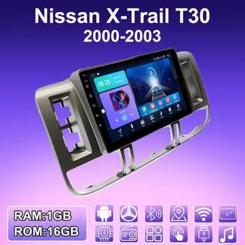 2 DIN Android автомобильное радио для Nissan X-Trail T30 2000-2003 мультимедийный проигрыватель головное устройство стерео GPS навигация WIFI 1+16 ГБ 1+16GB