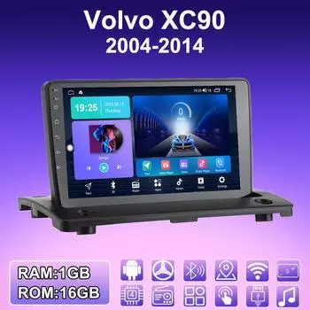 2 DIN Android автомобильное радио для Volvo XC90 2004-2014 мультимедийный проигрыватель головное устройство стерео GPS навигация WIFI 1+16 ГБ 1+16GB