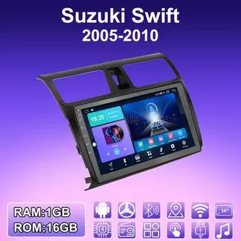 2 DIN Android автомобильное радио для Suzuki Swift 2005-2010 мультимедийный проигрыватель головное устройство стерео GPS навигация WIFI 1+16 ГБ 1+16GB