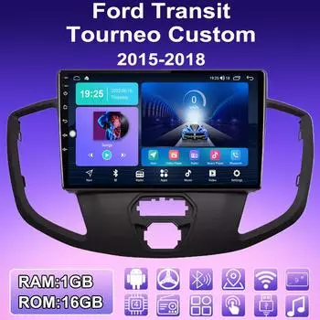 2 DIN Android автомобильное радио для Ford Transit Tourneo Custom 2015-2018 мультимедийный проигрыватель головное устройство стерео GPS навигация WIFI 1+16 ГБ 1+16GB