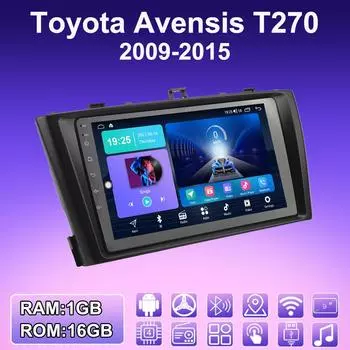 2 DIN Android автомобильное радио для Toyota Avensis T270 2009-2015 мультимедийный проигрыватель головное устройство стерео GPS навигация WIFI 1+16 ГБ 1+16GB