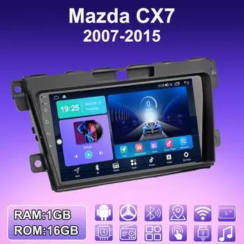 2 DIN Android автомобильное радио для Mazda CX7 2007-2015 мультимедийный проигрыватель головное устройство стерео GPS навигация WIFI 1+16 ГБ 1+16GB