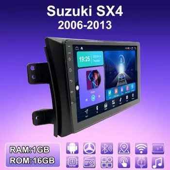 2 DIN Android автомобильное радио для Suzuki SX4 2006-2013 мультимедийный проигрыватель головное устройство стерео GPS навигация WIFI 1+16 ГБ 1+16GB