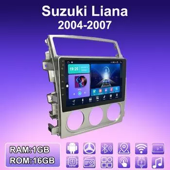 2 DIN Android автомобильное радио для Suzuki Liana 2004-2007 мультимедийный проигрыватель головное устройство стерео GPS навигация WIFI 1+16 ГБ 1+16GB