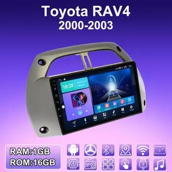 2 DIN Android автомобильное радио для Toyota RAV4 2000-2003 мультимедийный проигрыватель головное устройство стерео GPS навигация WIFI 1+16 ГБ 1+16GB