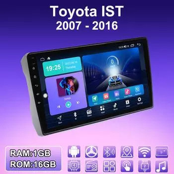 2 DIN Android автомобильное радио для Toyota IST 2007 - 2016 мультимедийный проигрыватель головное устройство стерео GPS навигация WIFI 1+16 ГБ 1+16GB