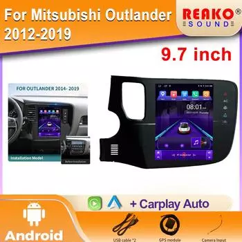 2 Din Android автомобильное радио для Mitsubishi Outlander 2012-2019 мультимедийный проигрыватель GPS навигация 4G wifi BT 2din DVD 4 core 2GB+32GB carplay