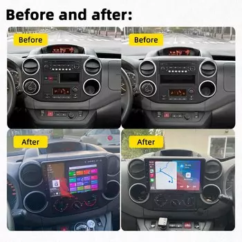 2 Din Android автомобильное радио для Citroen Berlingo 2 B9 Peugeot Partner 2008-2025 GPS мультимедийный видеоплеер головное устройство радио стерео