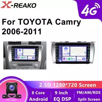 2 din Android автомобильный мультимедийный видеоплеер Android радио для Toyota Camry 2006 2007 2008 2009 2010 2011 Carplay/Auto GPS 4G 8Core Stereo 8 core 4GB+64GB