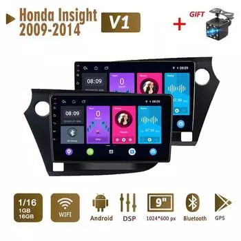 2 Din Android автомобильный радио мультимедийный видеоплеер для Honda Insight 2009-2014 навигация GPS WIFI головное устройство 1 + 16 ГБ