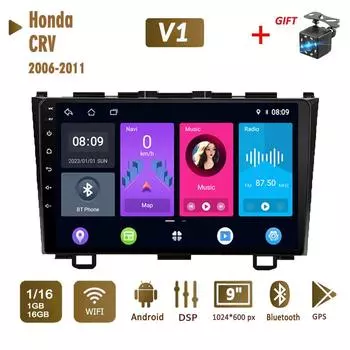 2 Din Android автомобильный радио мультимедийный видеоплеер для Honda CRV 2006-2011 навигация GPS WIFI головное устройство 1 + 16 ГБ 1+16GB