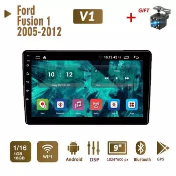 2 Din Android автомобильный радиоприемник мультимедийный видеоплеер для Ford Fusion 1 2005-2012 навигация GPS WIFI головное устройство 1 + 16 ГБ 1+16GB