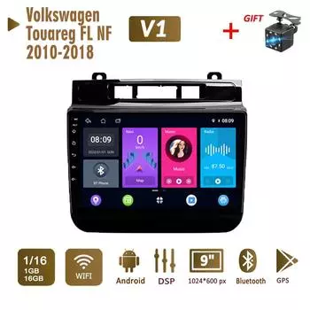 2 Din Android автомобильный радиоприемник мультимедийный видеоплеер для Volkswagen Touareg FL NF 2010-2018 навигация GPS WIFI головное устройство 1 + 16 ГБ 1+16GB