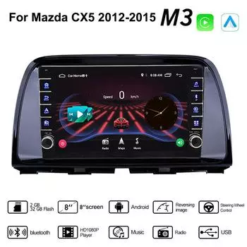 2 Din Android автомобильный радиоприемник мультимедийный видеоплеер для Mazda CX5 2012-2015 с кнопкой Carplay WiFi BT 2 + 32 ГБ 1+16GB