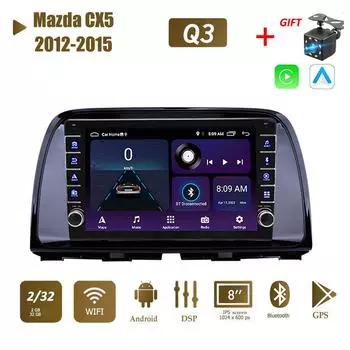2 Din Android автомобильный радиоприемник мультимедийный видеоплеер для Mazda CX5 2012-2015 с кнопкой Carplay WiFi BT 2 + 32 ГБ 1+16GB