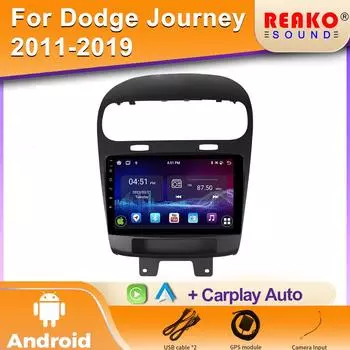 2 Din Android автомобильный стерео радиоприемник для Dodge Journey Fiat Freemont Leap 2012-2020 GPS автомобильный мультимедийный проигрыватель Автомагнитола Головное устройство Wifi 4 core 1GB+32GB carplay