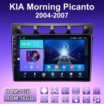 2 DIN Android автомобильное радио для KIA Morning Picanto 2004-2007 мультимедийный проигрыватель головное устройство стерео GPS навигация WIFI 1+16 ГБ 1+16GB