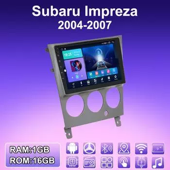 2 DIN Android автомобильное радио для Subaru Impreza 2004-2007 мультимедийный проигрыватель головное устройство стерео GPS навигация WIFI 1+16 ГБ 1+16GB