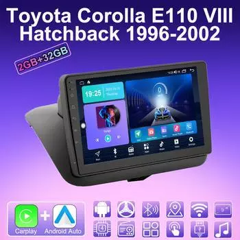 2 DIN Android Carplay автомобильное радио для Toyota Corolla E110 VIII Hatchback 1996-2002 мультимедийный проигрыватель головное устройство стерео GPS навигация BT WIFI 2+32 ГБ 1+16GB