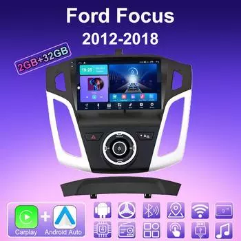 2 DIN Android Carplay автомобильное радио для Ford Focus 2012-2018 мультимедийный проигрыватель головное устройство стерео GPS навигация BT WIFI 2+32 ГБ 1+16GB