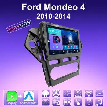 2 DIN Android Carplay автомобильное радио для Ford Mondeo 4 2010-2014 мультимедийный проигрыватель головное устройство стерео GPS навигация BT WIFI 2+32 ГБ 1+16GB