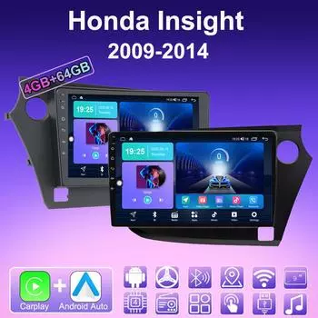 2 DIN Android Carplay автомобильное радио для Honda Insight 2009-2014 мультимедийный проигрыватель головное устройство стерео GPS навигация BT WIFI 4+64 ГБ 1+16GB,LHD