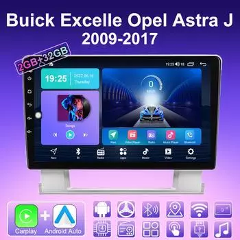 2 DIN Android Carplay автомобильное радио для Buick Excelle Opel Astra J 2009-2017 мультимедийный проигрыватель головное устройство стерео GPS навигация BT WIFI 2+32 ГБ 1+16GB