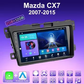 2 DIN Android Carplay автомобильное радио для Mazda CX7 2007-2015 мультимедийный проигрыватель головное устройство стерео GPS навигация BT WIFI 2+32 ГБ 1+16GB