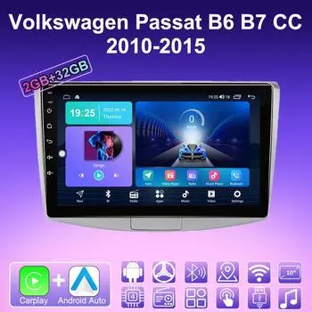 2 DIN Android Carplay автомобильное радио для Volkswagen Passat B6 B7 CC 2010-2015 мультимедийный проигрыватель головное устройство стерео GPS навигация BT WIFI 2+32 ГБ 1+16GB