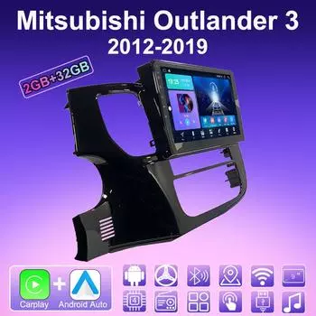 2 DIN Android Carplay автомобильное радио для Mitsubishi Outlander 3 2012-2019 мультимедийный проигрыватель головное устройство стерео GPS навигация BT WIFI 2+32 ГБ 1+16GB,A