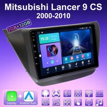 2 DIN Android Carplay автомобильное радио для Mitsubishi Lancer 9 CS 2000-2010 мультимедийный проигрыватель головное устройство стерео GPS навигация BT WIFI 2+32 ГБ 1+16GB,A