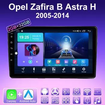 2 DIN Android Carplay автомобильное радио для Opel Zafira B Astra H 2005-2014 мультимедийный проигрыватель головное устройство стерео GPS навигация BT WIFI 2+32 ГБ 1+16GB