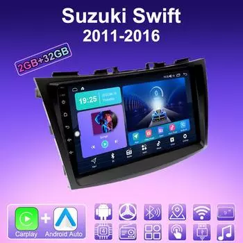 2 DIN Android Carplay автомобильное радио для Suzuki Swift 2011-2016 мультимедийный проигрыватель головное устройство стерео GPS навигация BT WIFI 2+32 ГБ 1+16GB