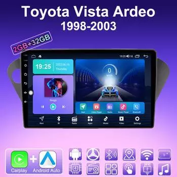 2 DIN Android Carplay автомобильное радио для Toyota Vista Ardeo 1998-2003 мультимедийный проигрыватель головное устройство стерео GPS навигация BT WIFI 2+32 ГБ 1+16GB