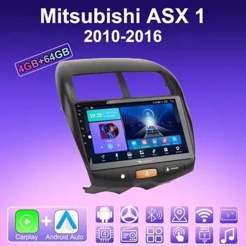 2 DIN Android Carplay автомобильное радио для Mitsubishi ASX 1 2010-2016 мультимедийный плеер головное устройство стерео GPS навигация BT WIFI 4+64 ГБ 1+16GB