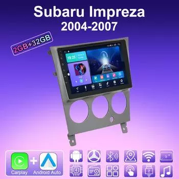 2 DIN Android Carplay автомобильное радио для Subaru Impreza 2004-2007 мультимедийный проигрыватель головное устройство стерео GPS навигация BT WIFI 2+32 ГБ 1+16GB