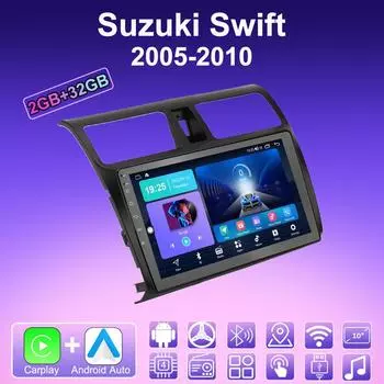 2 DIN Android Carplay автомобильное радио для Suzuki Swift 2005-2010 мультимедийный проигрыватель головное устройство стерео GPS навигация BT WIFI 2+32 ГБ 1+16GB