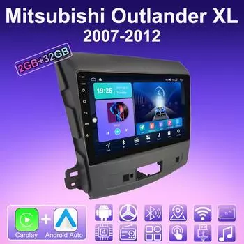 2 DIN Android Carplay автомобильное радио для Mitsubishi Outlander XL 2007-2012 мультимедийный проигрыватель головное устройство стерео GPS навигация BT WIFI 2+32 ГБ 1+16GB,A