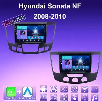 2 DIN Android Carplay Car Radio For Hyundai Sonata NF 2008-2010 Multimedia Player Head Unit Stereo GPS Navigation BT WIFI 2+32GB 1+16GB,A