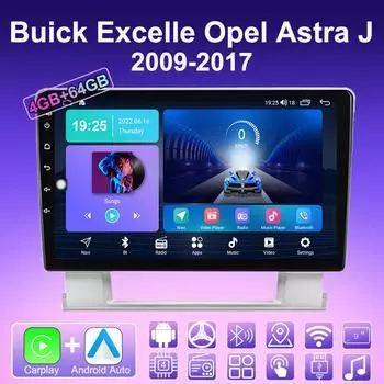2 DIN Android Carplay автомобильное радио для Buick Excelle Opel Astra J 2009-2017 мультимедийный проигрыватель головное устройство стерео GPS навигация BT WIFI 4+64 ГБ 1+16GB