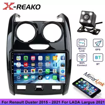 2 Din Android Мультимедиа Carplay Для Renault Duster 2015 2016 2017 2018 2019 2020 Lada Largus 2021 Автомобильное Радио Навигация GPS 1GB+32GB carplay