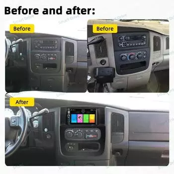2 Din Android стерео для Dodge Ram 1500 / 2500 / 3500 2002 - 2005 7-дюймовый автомобильный радиоприемник мультимедийный плеер GPS BT WIFI FM Aotoradio
