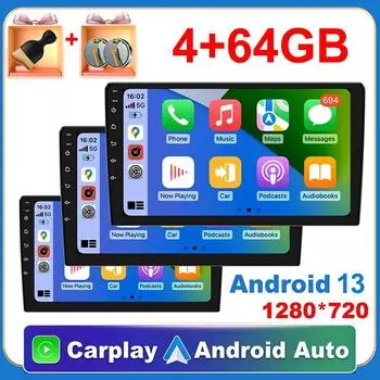 2 Din автомагнитола Android 13 Car Radio 64G Autoradio 7/9/10 дюймов Универсальный androidGPS BT Центральная мультимедийная интеллектуальная система автомобиля