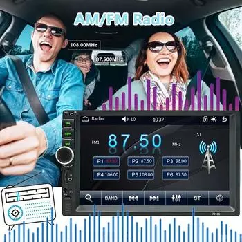 2 Din автомобильные радиоприемники Bluetooth Autoradio HD 7-дюймовый сенсорный экран FM-аудио для KIA Toyota автомобильный стерео MP3 MP5 мультимедийный радиоплеер