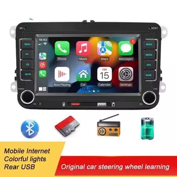 2 Din автомобильный радиоприемник 7 дюймов HD Autoradio Carplay мультимедийный плеер автомобильный аудиосистема автомобильная стереосистема MP5 Bluetooth USB TF FM камера для Volkswagen