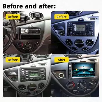 2 Din автомобильный радиоприемник Android Stereo для Ford Fiesta 1995-2001 Focus MK1 1998-2004 автомобильный мультимедийный проигрыватель Carplay Autoradio головное устройство